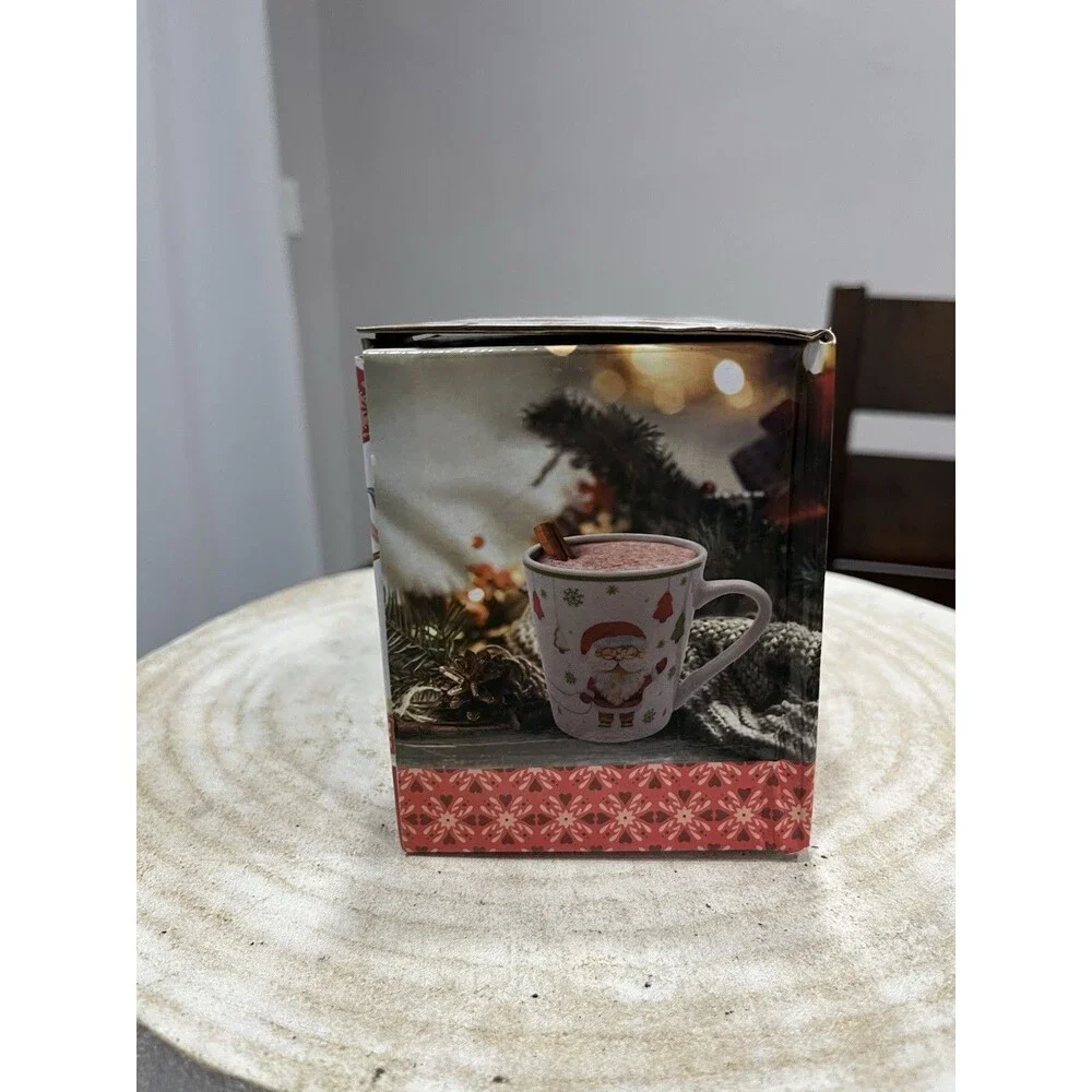Tinsel Elf Santa Coffee Mug 11oz Christmas Holiday Drinkware Gift NEW In Box